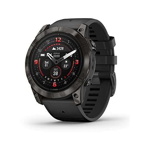 Garmin epix Pro (Gen 2) Sapphire Edition, 51mm, High Performance Smartwatch, Advanced Training Technology, Built-in Flashlight, Black