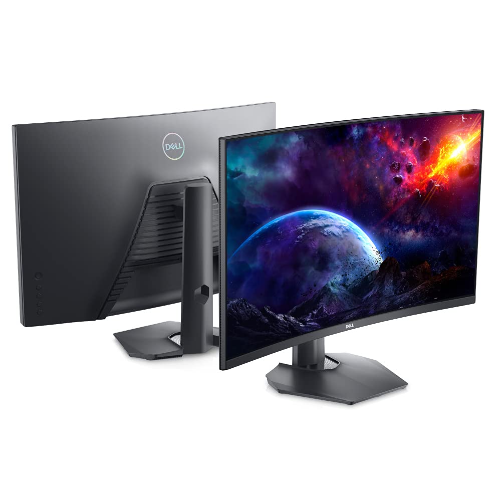 Dell S3222DGM 31.5 Inch QHD (2560x1440) 1800R Curved Gaming Monitor, 165Hz, VA, 2ms, AMD FreeSync Premium, 99% sRGB, DisplayPort, 2x HDMI, 3 Year Warranty, Black