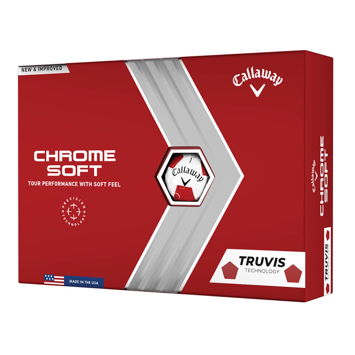 Callaway Golf Chrome Soft Golf Balls (2022 edition), Red, 12 Balls