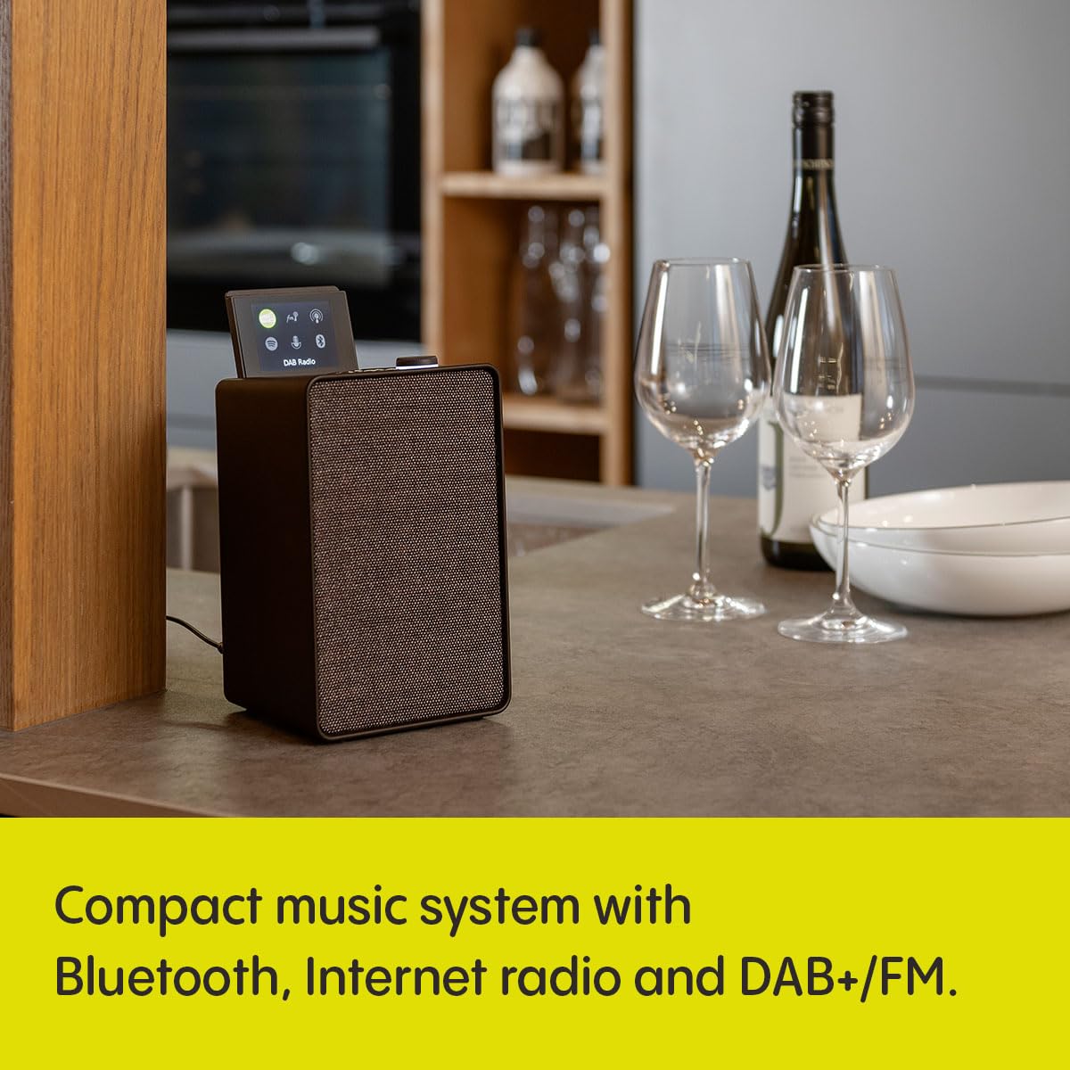 Pure - Evoke Spot Radio With Bluetooth DAB/FM - Black coffee