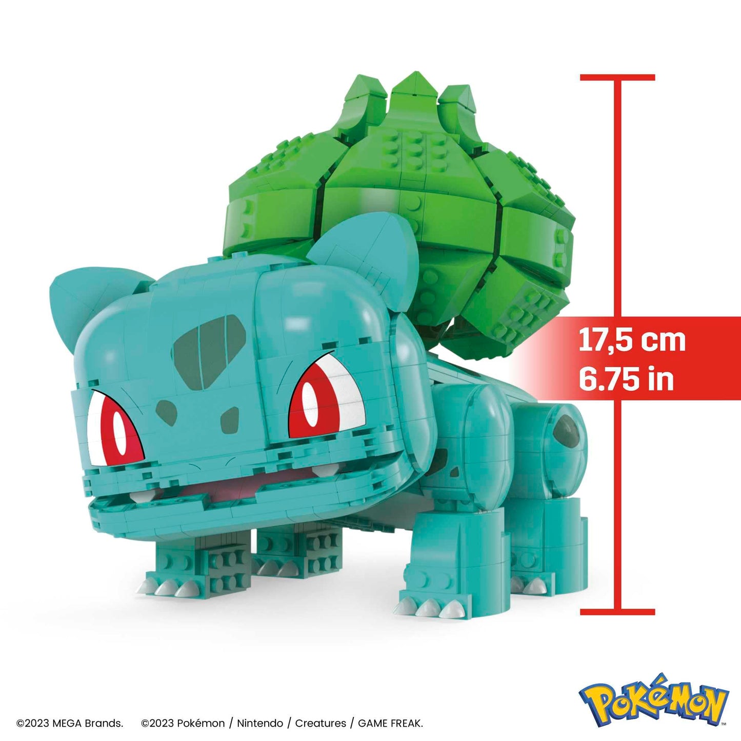 MEGA Pokémon Action Figure Building Toys for Kids, Jumbo Bulbasaur with 355 Pieces, Buildable and Poseable, 7 inches, 7 Year Old Gift Idea