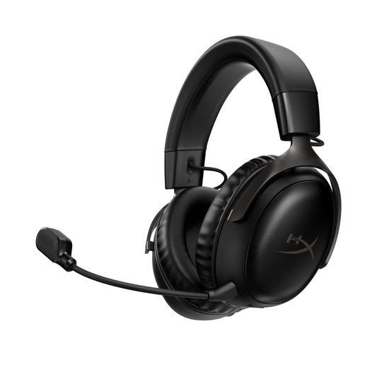 HyperX Cloud III Wireless – Gaming headset for PC, PS5, PS4, up to 120-hour Battery, 2.4GHz Wireless, 53mm angled drivers, Memory foam, Durable Frame, 10mm microphone, Black.