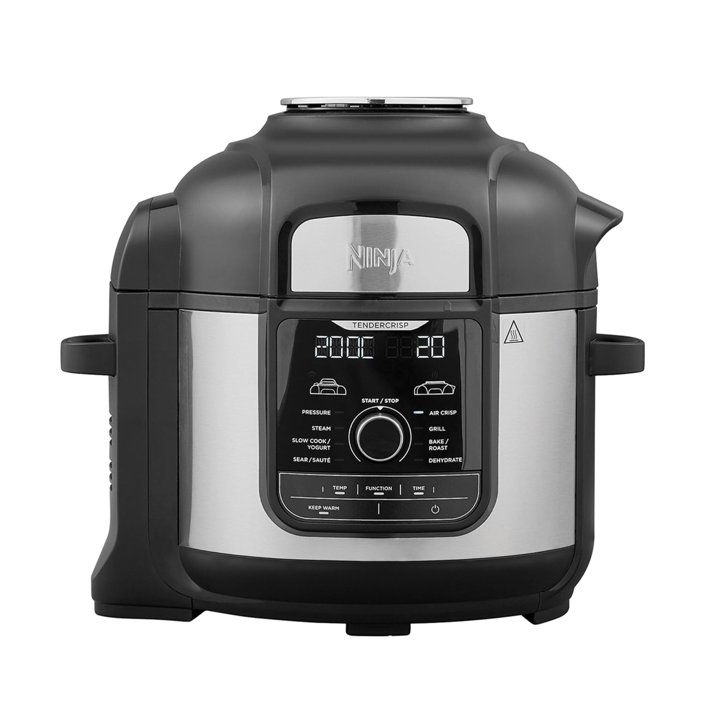 Ninja Foodi MAX Multi Cooker, 7.5L with 9 Cooking Functions, Pressure Cook, Air Fry, Slow Cook, Grill and more, Brushed Steel & Black, OP500UK