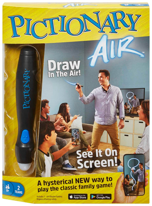 Mattel Games Pictionary Air, Family Board Game for Kids and Adults, Engaging Gift for Kids, Drawing Game for 2 Teams with Multiple Players, Ages 8 and Up, English Version, GJG17